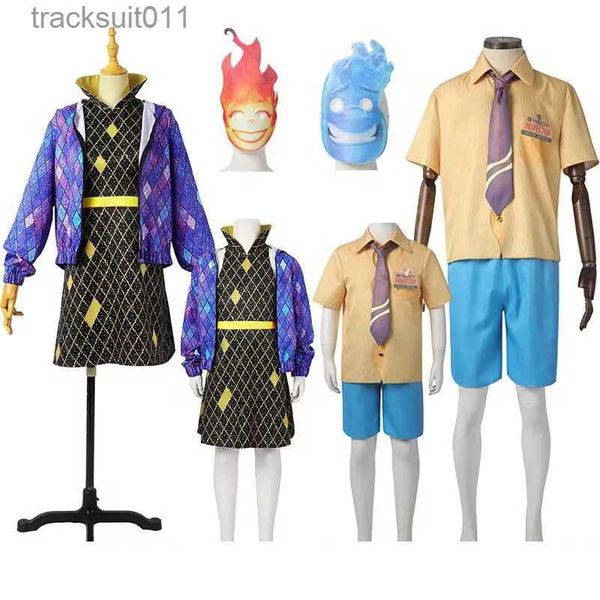 Anime Kostümleri Yetişkin Çocuklar Elemental Amber Cosplay Come Film Su Ateşi Elemental Çılgın Element Citysuit Girls Wade Comp Dress Cadılar Bayramı L231027