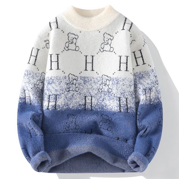 Winter-Top-Designer-Herrenpullover, High-End-Luxus-Komfort, warmer Buchstabe, Ganzkörper-Wollpullover für Herren und Damen, bequemer Pullover, asiatische Größe M-3XL