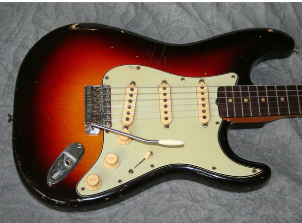 Heißer Verkauf gute Qualität E-Gitarre 1962 Sunburst, Slab Board (#FEE0293) Musikinstrumente