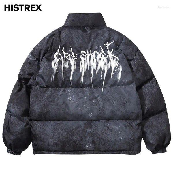 Piumino da uomo HISTREX Parka Giacca da uomo Addensare Capispalla vintage Cappotti invernali caldi Y2K Hip Hop Streetwear Cappotto Parka da donna oversize