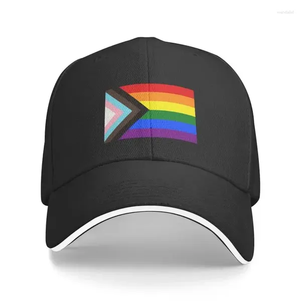 Berretti Personalizzati LGBT Progress Flag Berretto da baseball Protezione solare Donna Uomo Regolabile Gay Pride Cappello per papà Primavera