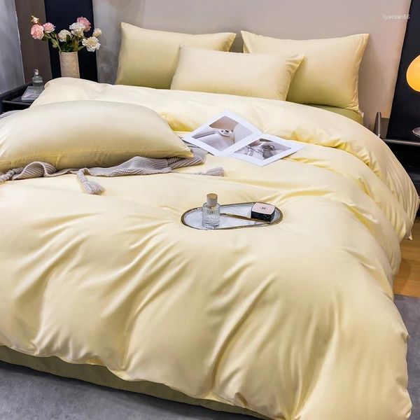 Conjuntos de ropa de cama Conjunto de algodón nórdico con sábanas Funda de edredón Fundas de almohada Sábanas planas Individual Doble Pareja Colchas Ropa de cama