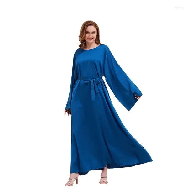Ethnische Kleidung Abaya-Kaftan, zweiteiliges Set, Dubai, Luxus, Saudi-Arabien, Damen, schwarze Robe, dunkelbraun, marineblau, muslimisches Kleid