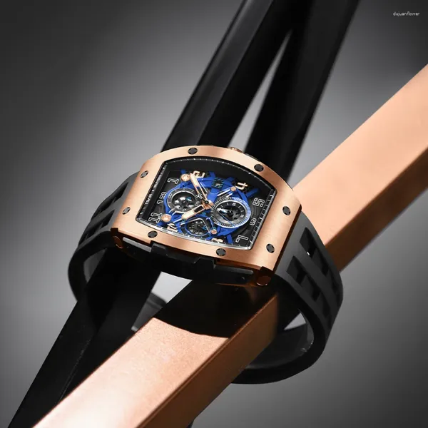 Наручные часы TSAR BOMBA, бренд, безель из нержавеющей стали 316L, мужские кварцевые часы, модный сапфировый кристалл, зеркальный хронограф, водостойкий