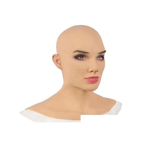 Papillon Papillon Donna Realistico Sile Crossdresser Maschera Cosplay Halloween Fancy Dress Per Festa in Costume Shocker Giocattoli Adts1089542 Dro Othzn