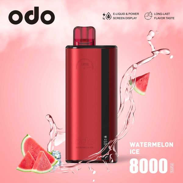 ODO X 8000 Puffs Одноразовая электронная сигарета Vape Puff Vapes Одноразовая электронная сигарета Puff 8000 со смарт-экраном 1000 мАч Сетчатая катушка Type-C с богатым вкусом