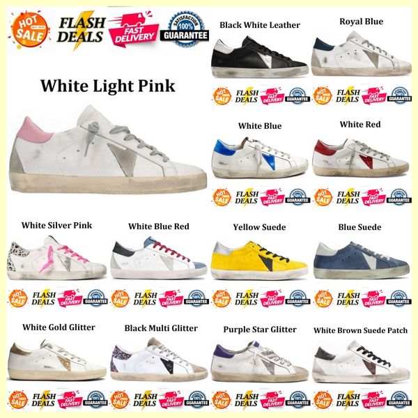 Top-Designer-Sneaker Golden S Slasclasschuhe Leder Italien Dreck alte Schuhmarke Frauen Männer Super-Star-Ball-Star-Trainer mit Box 35-45