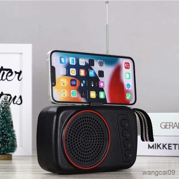 Mini alto-falantes mini portátil bluetooth alto-falante sem fio bluetooth5.3 soundbar carregamento solar rádios receptor cartão usb mp3 leitor de música