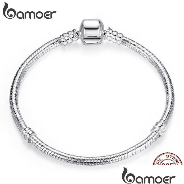 Top Vendita Autentico 100% 925 Sterling Sier Catena Del Serpente Bracciale Bangle Per Le Donne Gioielli Di Lusso 17-22Cm Pas902 Consegna Di Goccia Dhgarden Otm2Z