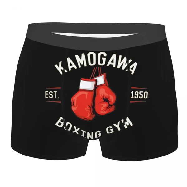 Cuecas Homens Kamogawa Boxe Ginásio Boxer Shorts Calcinhas Respirável Roupa Interior Hajime no Ippo KBG Design Masculino Humor SXXL 231027