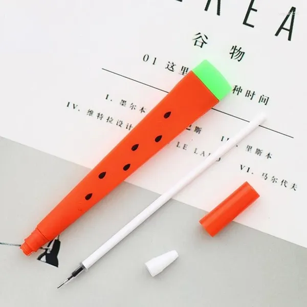 1 pezzo dolce bello divertente creativo carino kawaii anguria penna gel scrittura scuola forniture per ufficio cancelleria per studenti