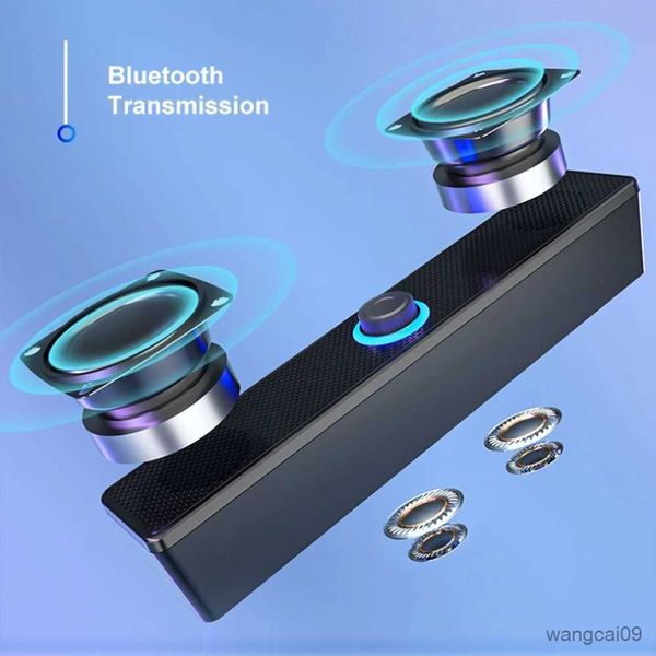 Mini-Lautsprecher Soundbar mit Soundbar Heimkinosystem Bluetooth-Lautsprecher Extra Bass Computerlautsprecher Stereo Full-Range Neu R231028