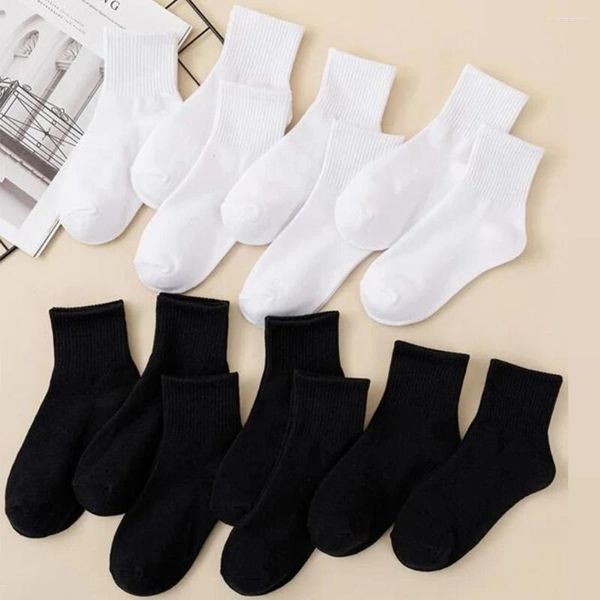 Calzini da uomo 14 paia corti bianchi neri tinta unita Street Outfit Harajuku moda caviglia casual traspirante che assorbe il sudore