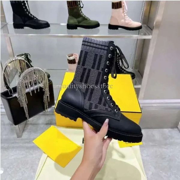 Top Designer Fendie Stivali Moda Donna Stivali Alta qualità per Scarpe da donna Donna Silhouette Fenes Dies Martin Stivaletti Stretch Tacco alto Sneaker Inverno con scatola