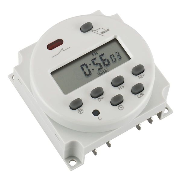 CN101A DC/AC 12V 16A Ampere LCD digitale Alimentazione timer programmabile Relè temporizzato Supporto 17 volte programma settimanale giornaliero
