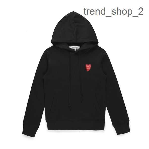 Commes Hoodie Designer Herren Hoodies Com Des Garcons Sweatshirt Mockneck CDG PLAY Big Heart Hoodie Full Zip Up Beige Marke 5YYY