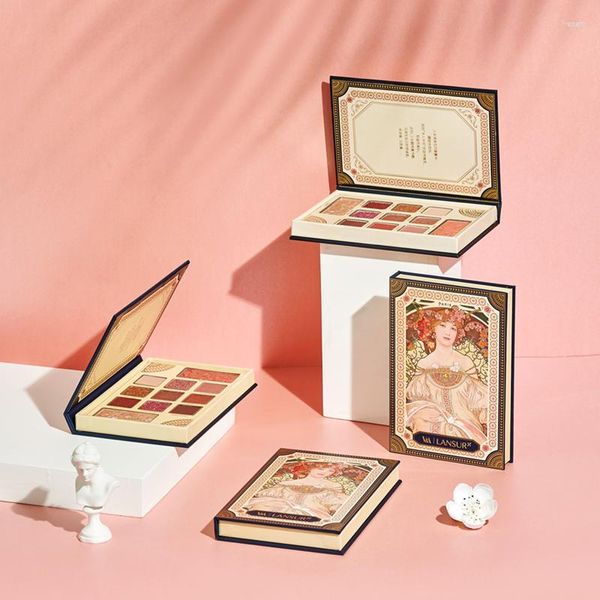 Statuette decorative Oggetti Cy Girl Ombretto Blush Make-up Palette Polvere lampeggiante Colore terra Riparazione Impermeabile autentico. Decorativo