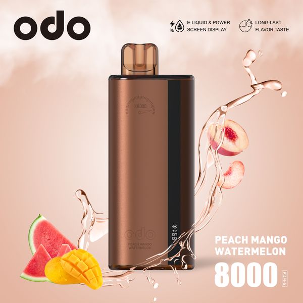 Odo x 8000 puflar Tek kullanımlık vape puf Vapes Tek kullanımlık puf 8000 e-sigara akıllı ekranlı 1000 mAh şarj edilebilir Tip-C Type-C fuarı bobin