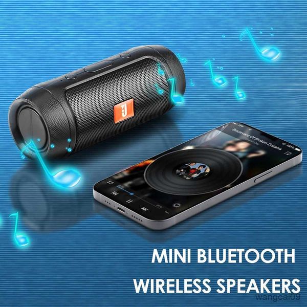 Мини-колонки, водонепроницаемый портативный динамик, мини-Bluetooth, музыкальный бас-динамик, уличный беспроводной громкоговоритель, звуковая панель, радиокарта