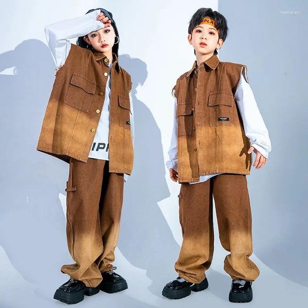 Bühnenkleidung Hip Hop Jazz Street Dance Kleidung für Teenager Klasse Schule Performance Outfits Jungen Mädchen Jahr Kpop Kostüm