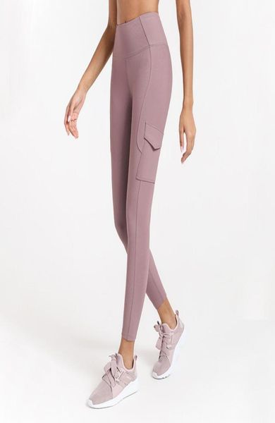 Roupas de yoga leggings fio trabalho roupas de ginástica mulheres calças de bolso de ar elástico apertado esportes correndo leggins de fitness com pockets9986985