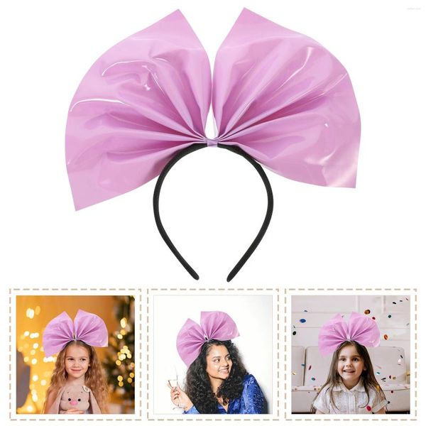 Bandanas, Herbst-Accessoires, Damen-Stirnband mit großer Schleife, modische Stirnbänder für Erwachsene, lila Haargummi, Stoff, Miss Makeup