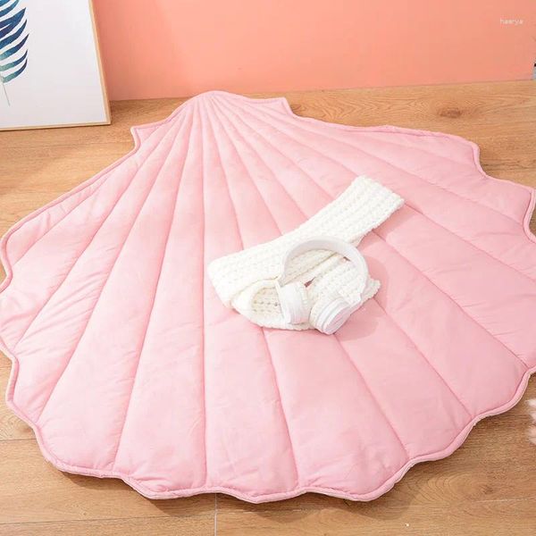 Tappeti 110/105 cm Borsette Tappetino da gioco per bambini Pieghevole Coperta strisciante per bambini Tappeto Tappeto in cotone Camera dei bambini Decorazioni per la casa