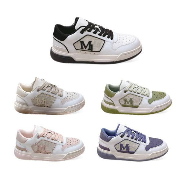 Designer-Sneaker aus Leder mit geprägtem Logo aus weißem, mehrfarbigem Kalbsleder mit stilvollem Design und Haltbarkeit für jeden Schritt
