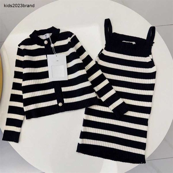 Nuovi vestiti per neonate Set di abiti in maglia a maniche lunghe per bambini Abiti classici Set di abiti primaverili per bambini primaverili