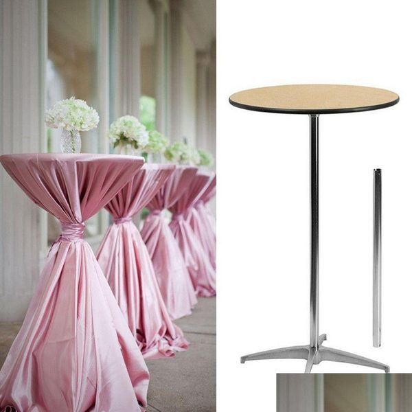 Mobili commerciali 10 pezzi Decorazione sala matrimoni Tavolo da cocktail da tavolo in legno Attività all'aperto Scrivania alta da pranzo per parte Homefavor Dhuqo