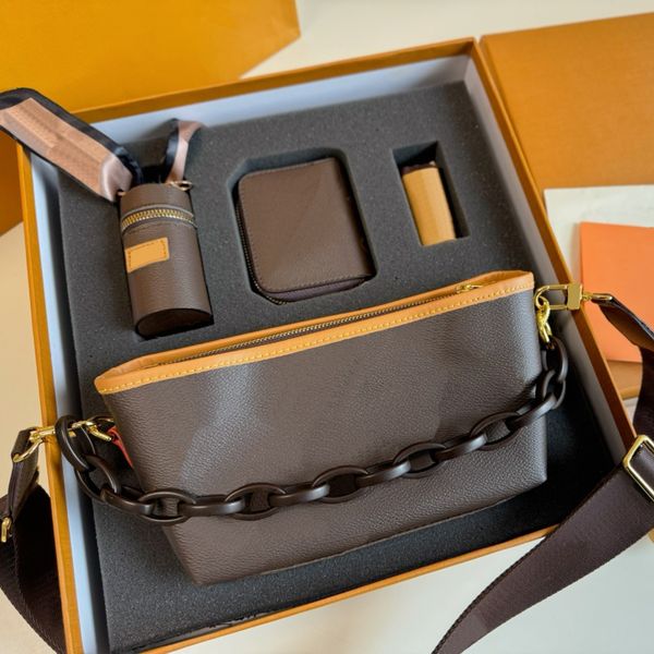 3 parçalı takım omuz çantası lüks el çantaları tasarımcı çanta kadın crossbody çanta bayanlar moda klasik çanta kutusu