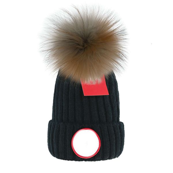 Şapkalar Scarves Setleri Beanie/Kafatası Kapakları Tasarımcı Kış Kapak Örtü Beanie Yün Şapka Erkek Kadınlar tıknaz örgü Kalın Sıcak Sahte Kürk Pom Beanies Şapkalar Kadın Bonnet 2023