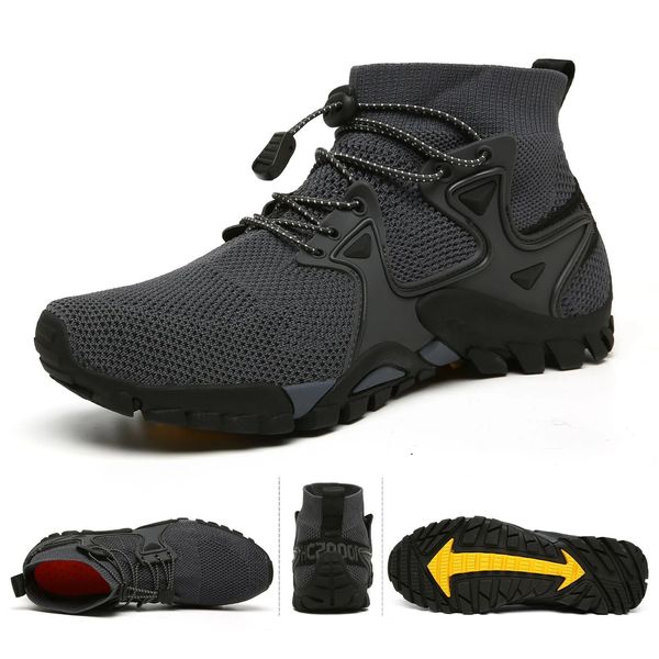 Sapatos de vestido verão homens trekking caminhadas andando sapato meia tênis ao ar livre unisex malha respirável trilha escalada esporte treinadores 231027