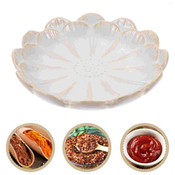 Teller Keramik Vorspeise Teller dekorative Blumenform Snack Porzellan Diping Schüssel Schale Schüssel Schmuck Organizer Ohrring