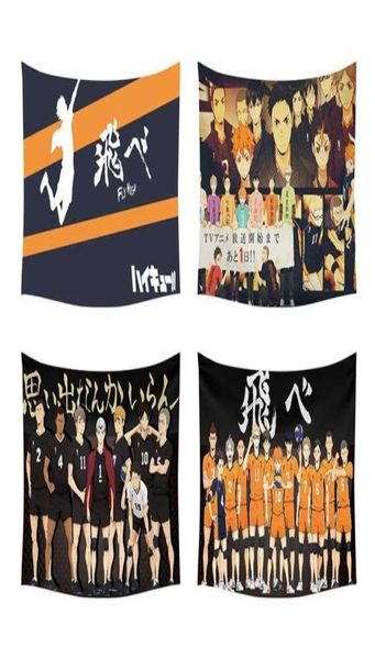 Anime haikyuu tapeçaria de parede capa toalha praia lance cobertor piquenique yoga esteira decoração para casa 2106096276515