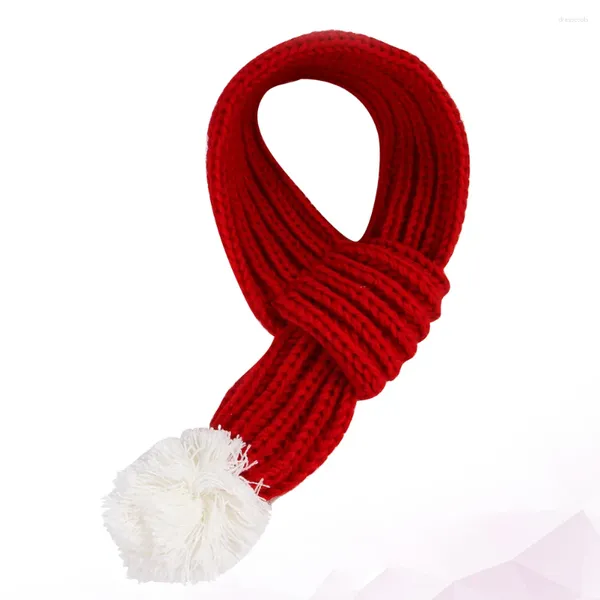 Abbigliamento per cani Sciarpa con colletto rosso Antivento Cat Knitting Bandana Po Prop Vacanza invernale Toelettatura Caldo fazzoletto da collo per maglione