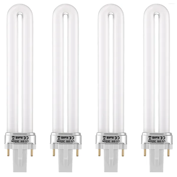 Essiccatori per chiodi 4 pezzi da 365 nm a forma di U UV a forma di UV lampadine per lampada per le lampadine per chiodi per unghie