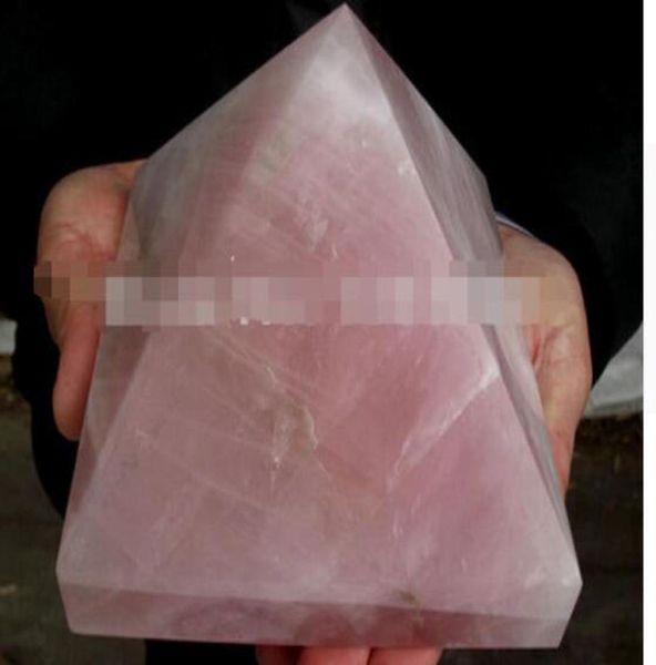 NAT URE quarzo rosa PIRAMIDE DI CRISTALLO PUNTO GUARIGIONE0123457724057