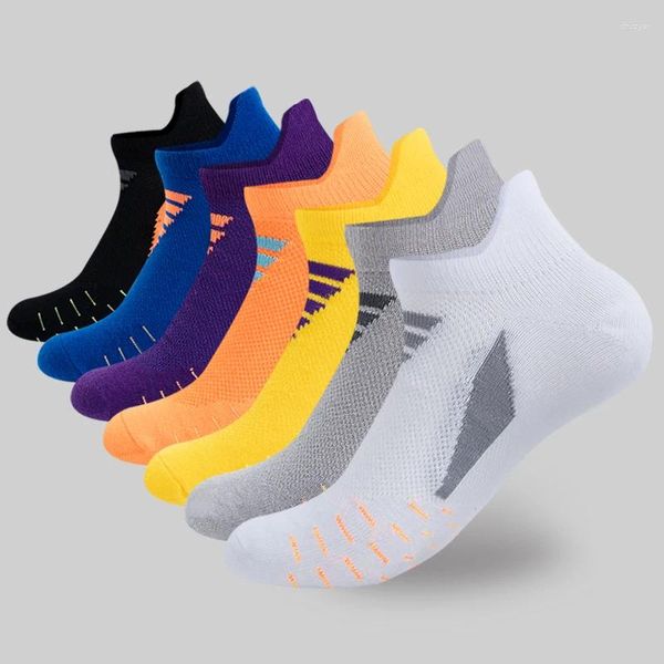 Herrensocken, 5 Paare/los, Radfahren, dick, modisch, atmungsaktiv, bequem, Fußschutz, männlich, Laufen, Sport, Knöchel