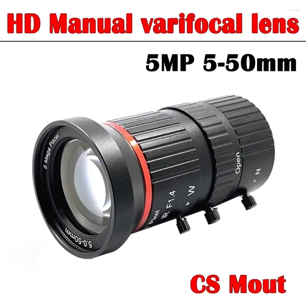 Kamera 5-50mm 1/2.7 'HD 5 Megapiksel Değişken Endüstriyel Vizyon Lens Kılavuzu Zoom Focus C/CS IP AHD Kutusu için Montaj