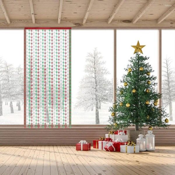 Party-Dekoration, Weihnachts-Schneeflocken-Lametta-Vorhänge, Hintergrund, glitzernde, lebendige Urlaubsfotografie