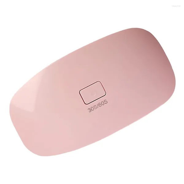 Secadores de uñas Lámpara de 6W Secador de esmalte de gel Forma de ratón plegable Luz de manicura USB Mini LED para salón en casa (rosa)