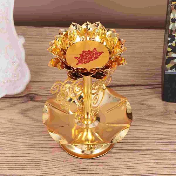 Kerzenhalter Diwali Votivhalter Teelicht Religiöse Blumenform Teelichtständer für Heimtempel Dekor 4 5 Zoll Dekorationen