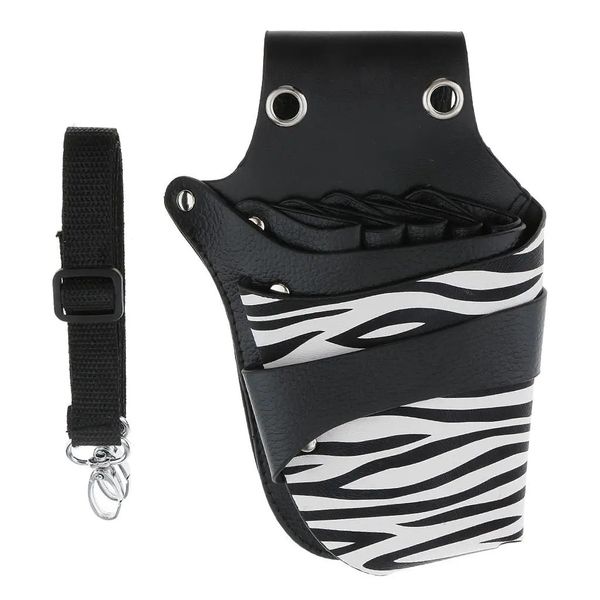 Friseursalon Professionelle Zebra Friseur Schere Schere Aufbewahrungskoffer Friseursalon Werkzeuge Tasche Holster für Stylisten 231027