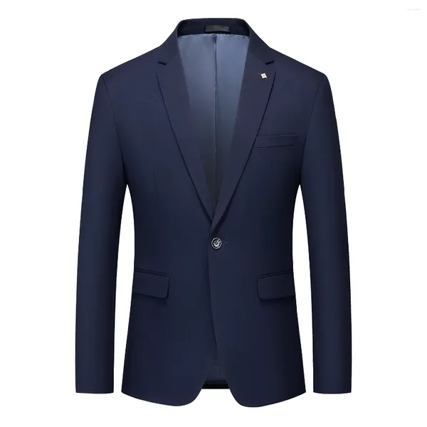Herenpakken 2023 Mode Gentleman Business Casual Koreaanse versie Knappe slanke Britse trenchcoat Kwaliteit Kleur Textiel Blazer