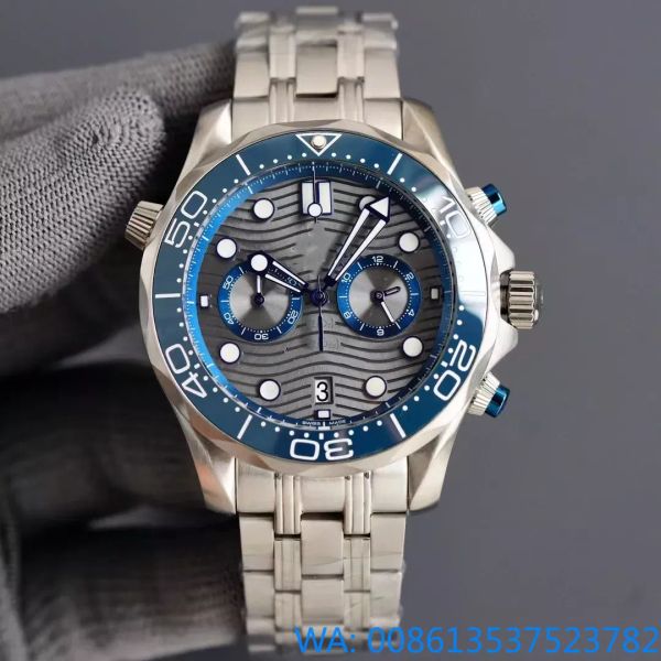 Top Men Designer Orologi per uomo Orologio subacqueo Dropshippingvk impermeabile Movimento al quarzo Funzione di temporizzazione Orologi Aaa Orologi da uomo di qualità in acciaio puro di alta qualità