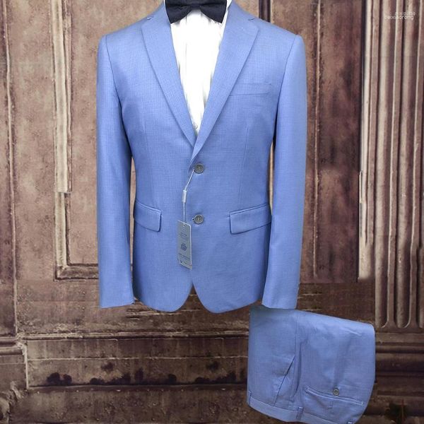 Ternos masculinos bens masculinos irregular xadrez tecido xadrez terno para escritório em casa estilo regular masculino blazer magro champanhe céu azul
