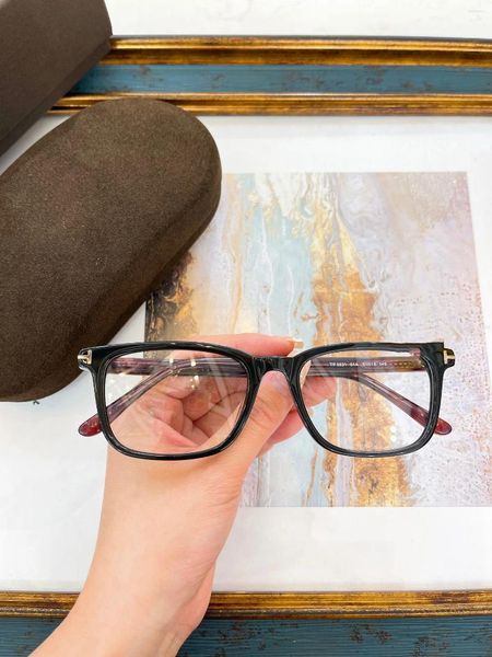Montature per occhiali da sole TF5831 Taglia 51-18-145 Occhiali da vista quadrati tartarugati Occhiali miopia da vista per uomo Acetato di alta qualità Anti luce blu