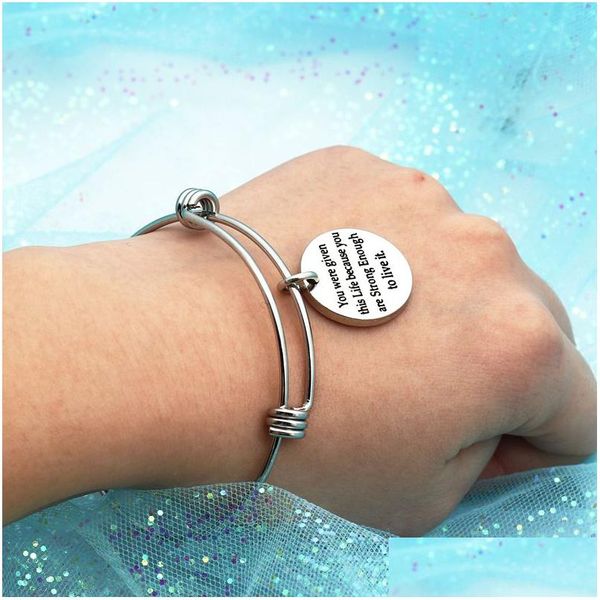 Charm Armbänder Top Qualität Edelstahl Erweiterbar Draht Frauen Inspirational Glaube Charms Freundschaft Armreif Schmuck Bestfriend Geschenk Dhbyt