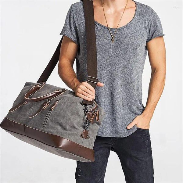 Duffel Bags Homens Mulheres Grande Capacidade Bolsas de Viagem Bagagem Saco de Lona À Prova de Corte Durante a Noite Ombro Drop 30 #